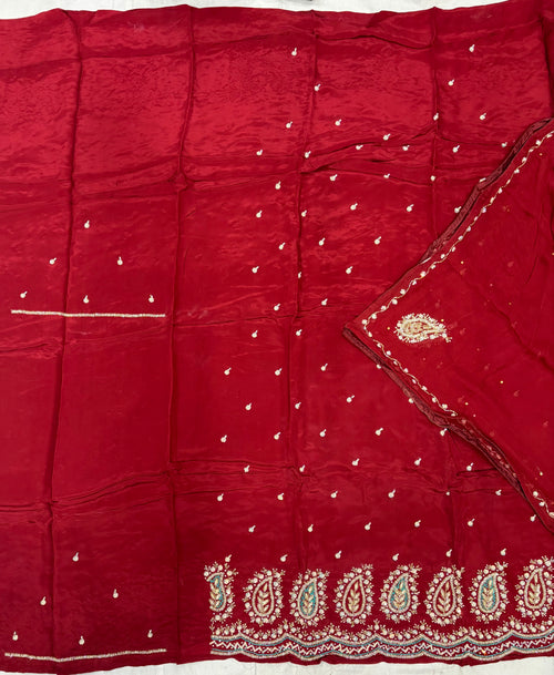 Heavy Paisley Embroidered Suit - Full Layout View