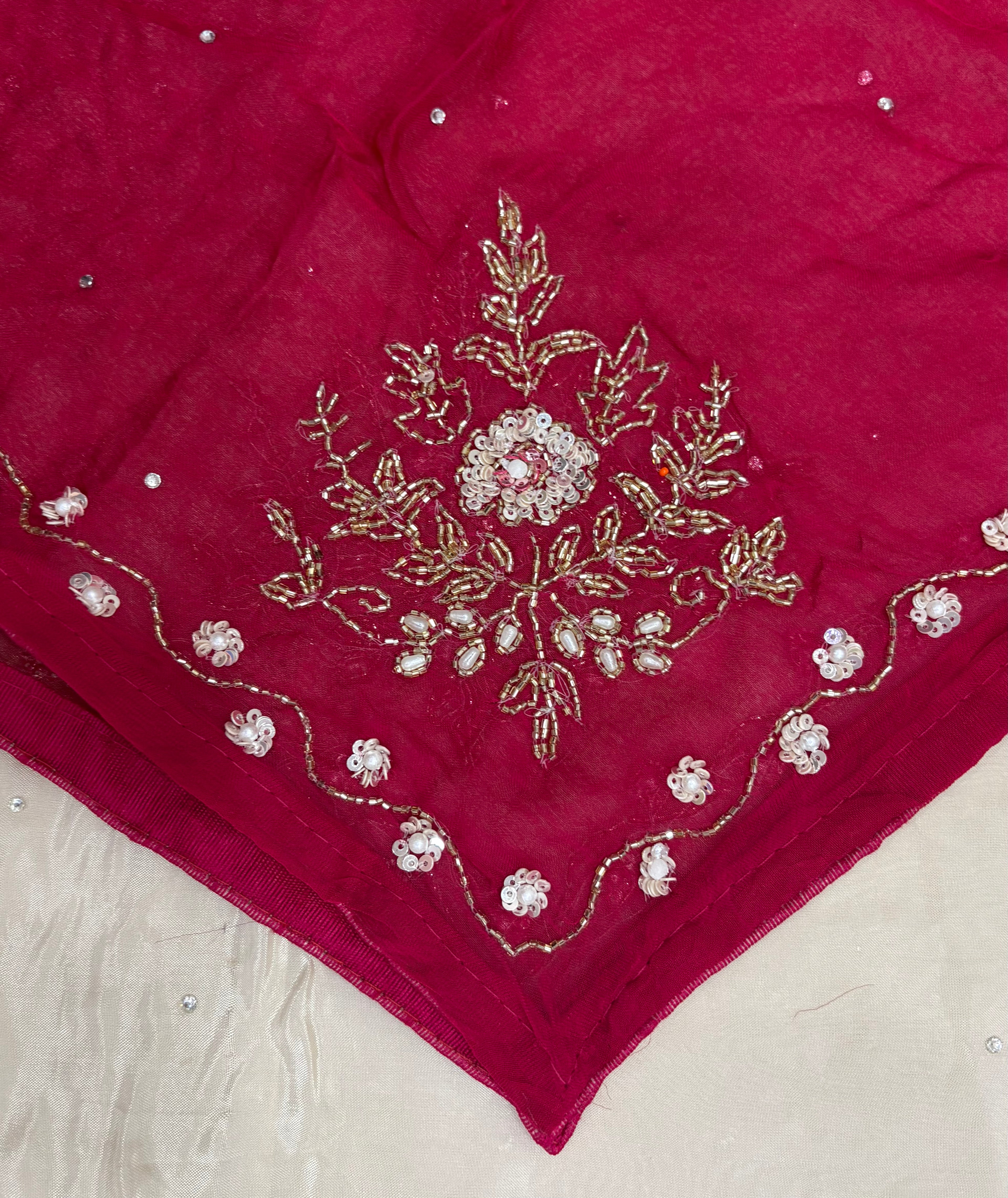 Glass Cloth Contrast Patch Work Ladies Unstitched Suit with Pure Dupatta